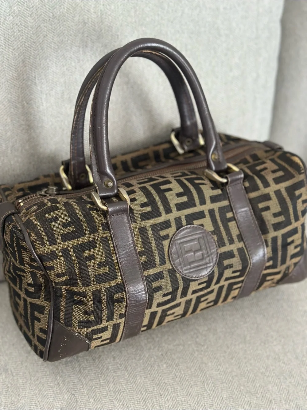 Fendi Zucca FF Boston bag